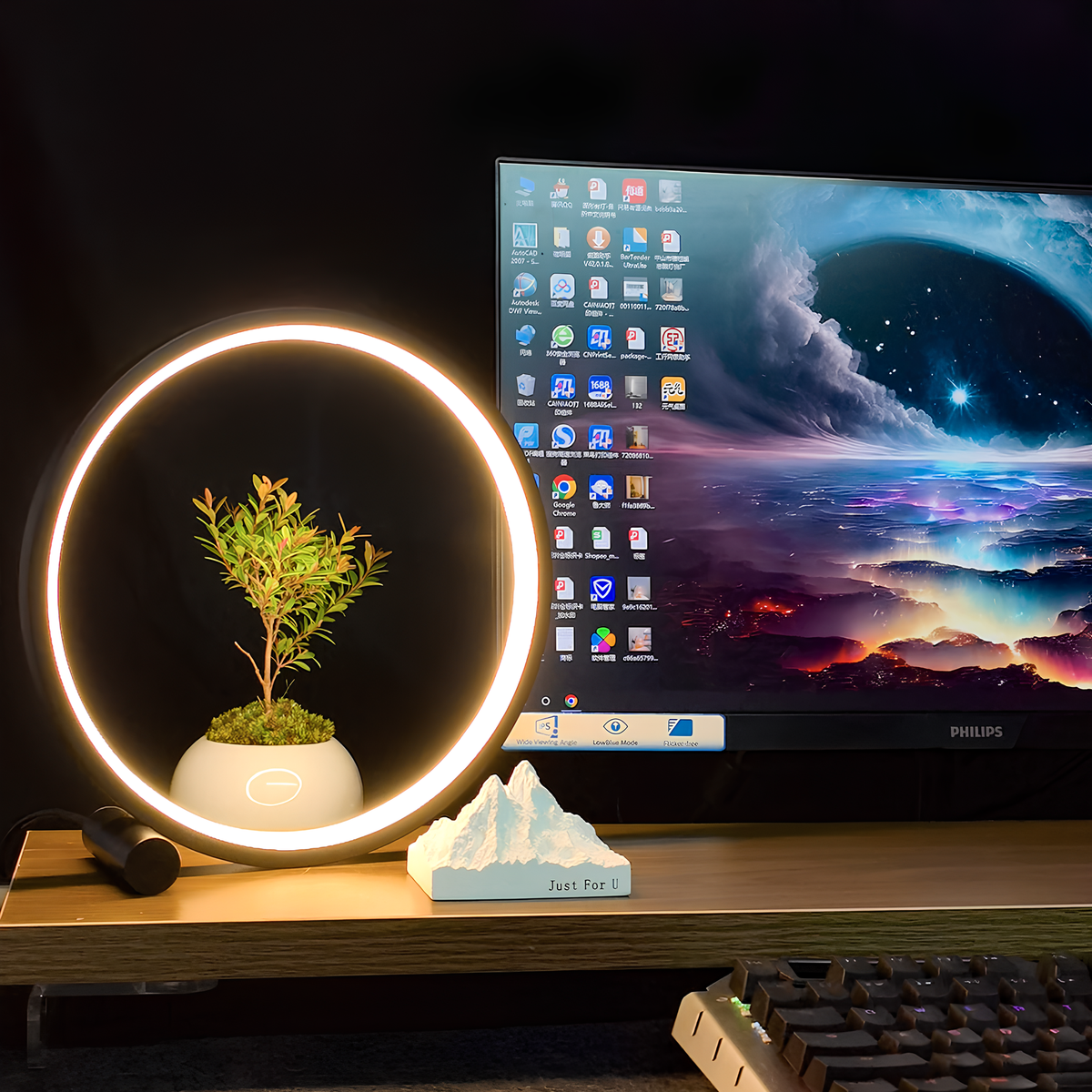 Halina™ – La lampe halo qui apaise vos soirées