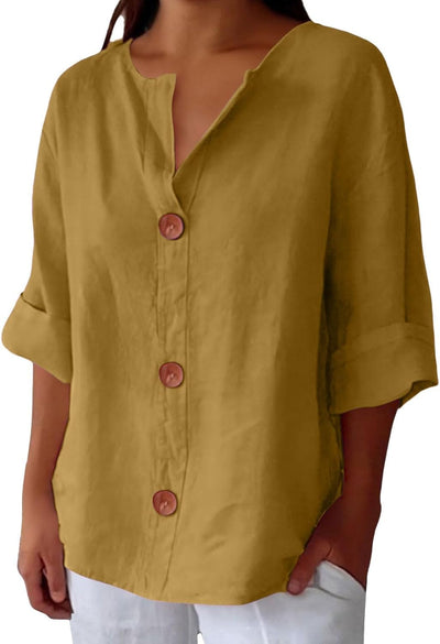 Ella™ | Chemise Décontractée en Lin