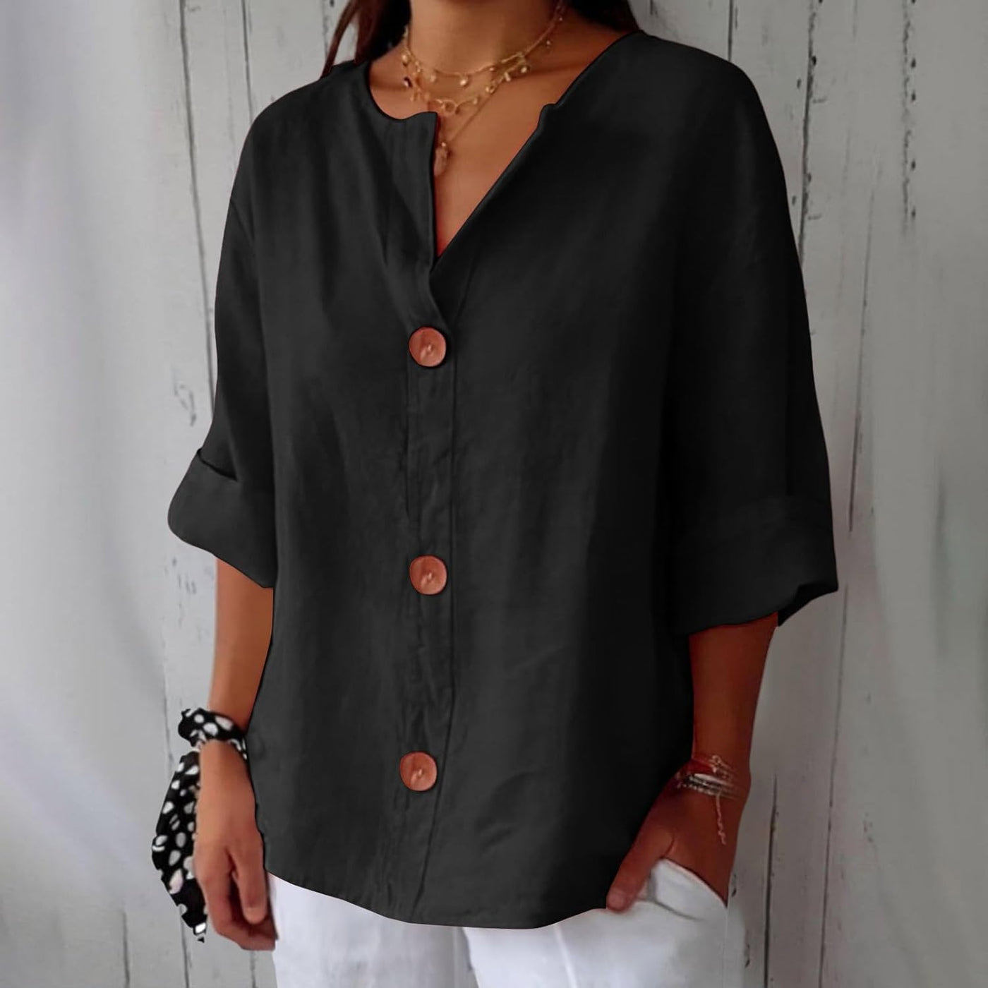 Ella™ | Chemise Décontractée en Lin