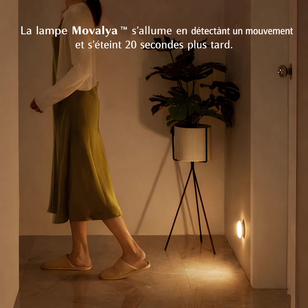 Movalya™ – Lampe murale à détection de mouvement