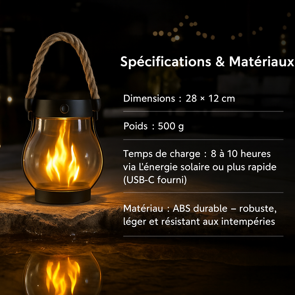 Flamméa™ | Lanterne Solaire