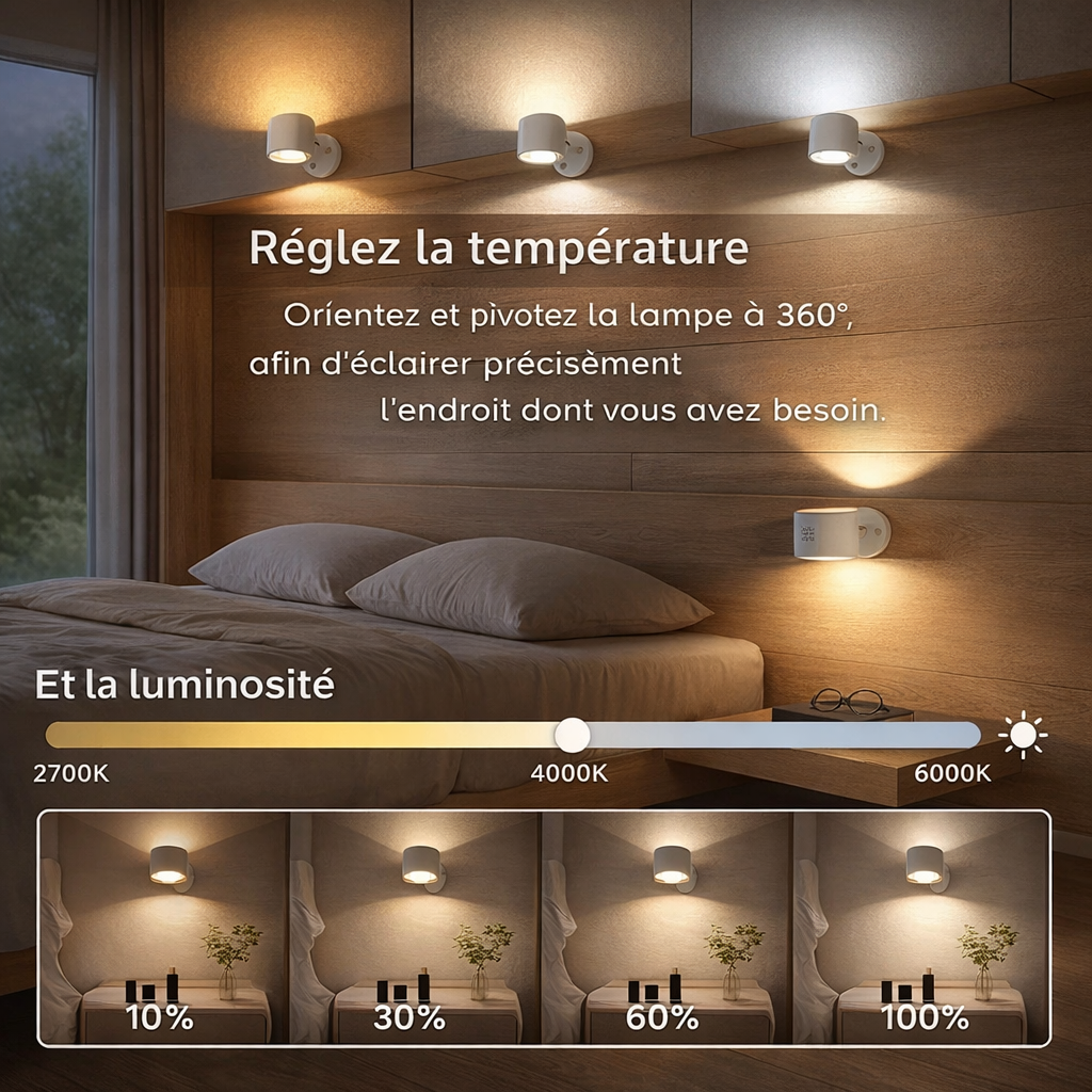 Novéa™ – Applique murale LED sans fil