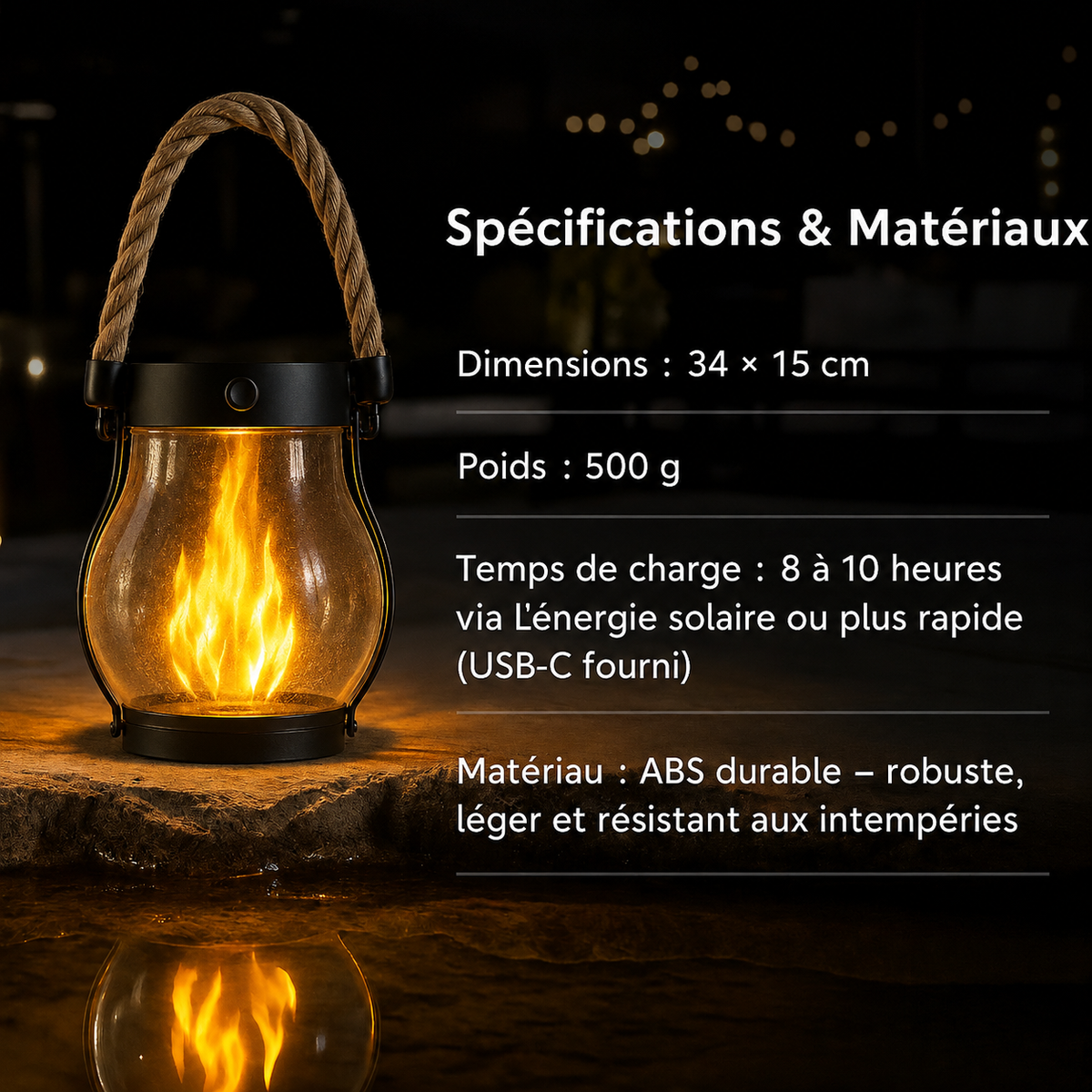 Flamméa™ XL | Lanterne Solaire