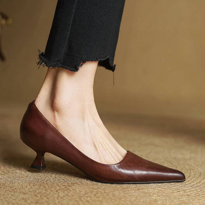 Donatella™ | Décolleté en Cuir Véritable