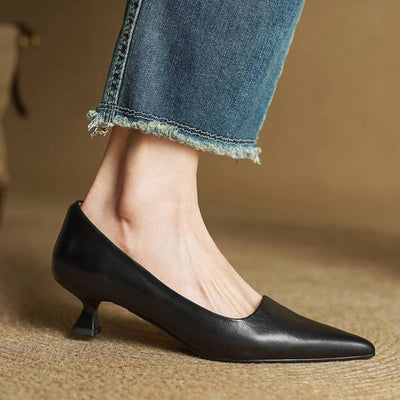 Donatella™ | Décolleté en Cuir Véritable