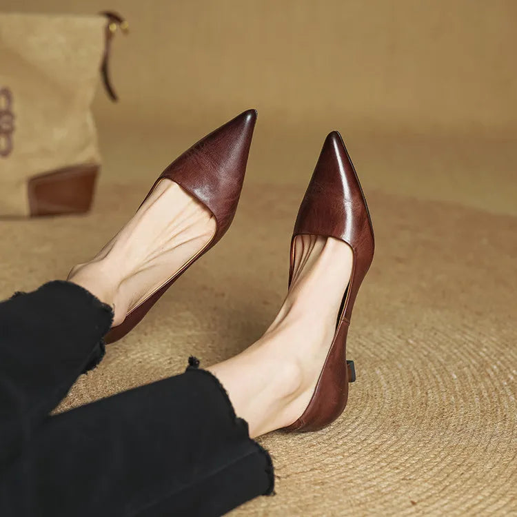 Donatella™ | Décolleté en Cuir Véritable