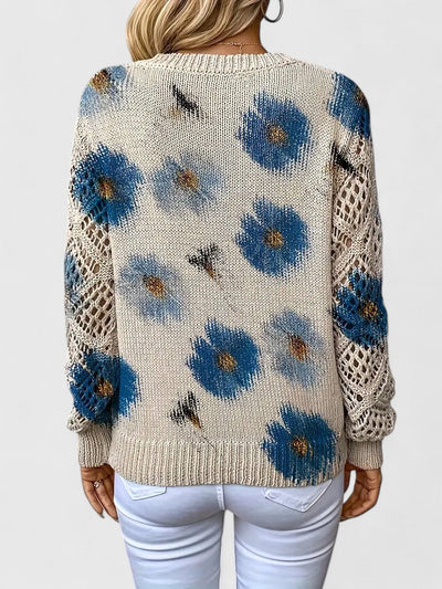 Élise™ | Pull élégant à motif fleuri
