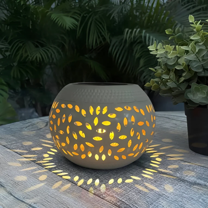 Virelia™ – Balise solaire de jardin à motifs lumineux