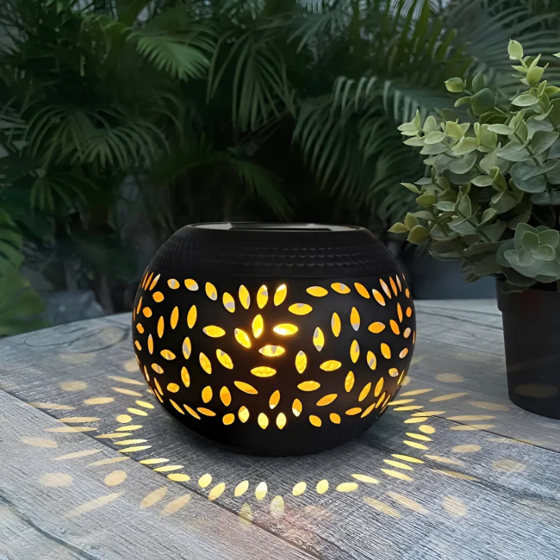 Virelia™ – Balise solaire de jardin à motifs lumineux