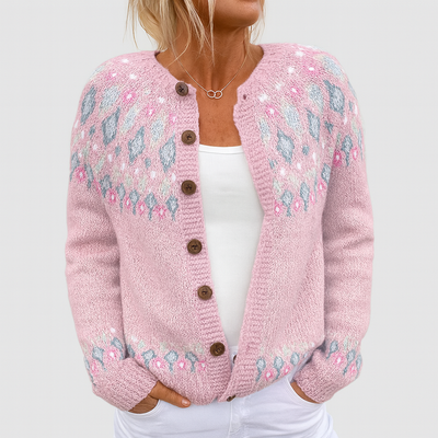 Céliane™ | Gilet en maille ajourée à motif