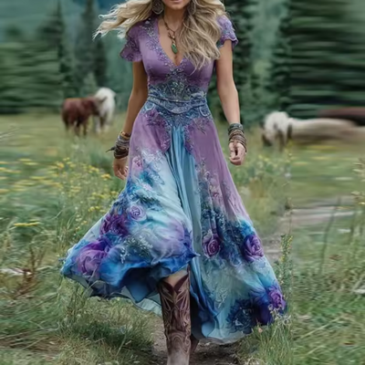 Éliana™ | Robe fleurie fluide et élégante